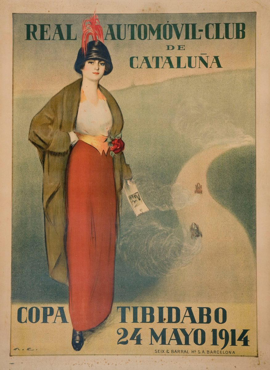 RACC, Copa Tibidabo, litografia de Ramon Casas, 1914 (Museu Nacional d'Art de Catalunya)