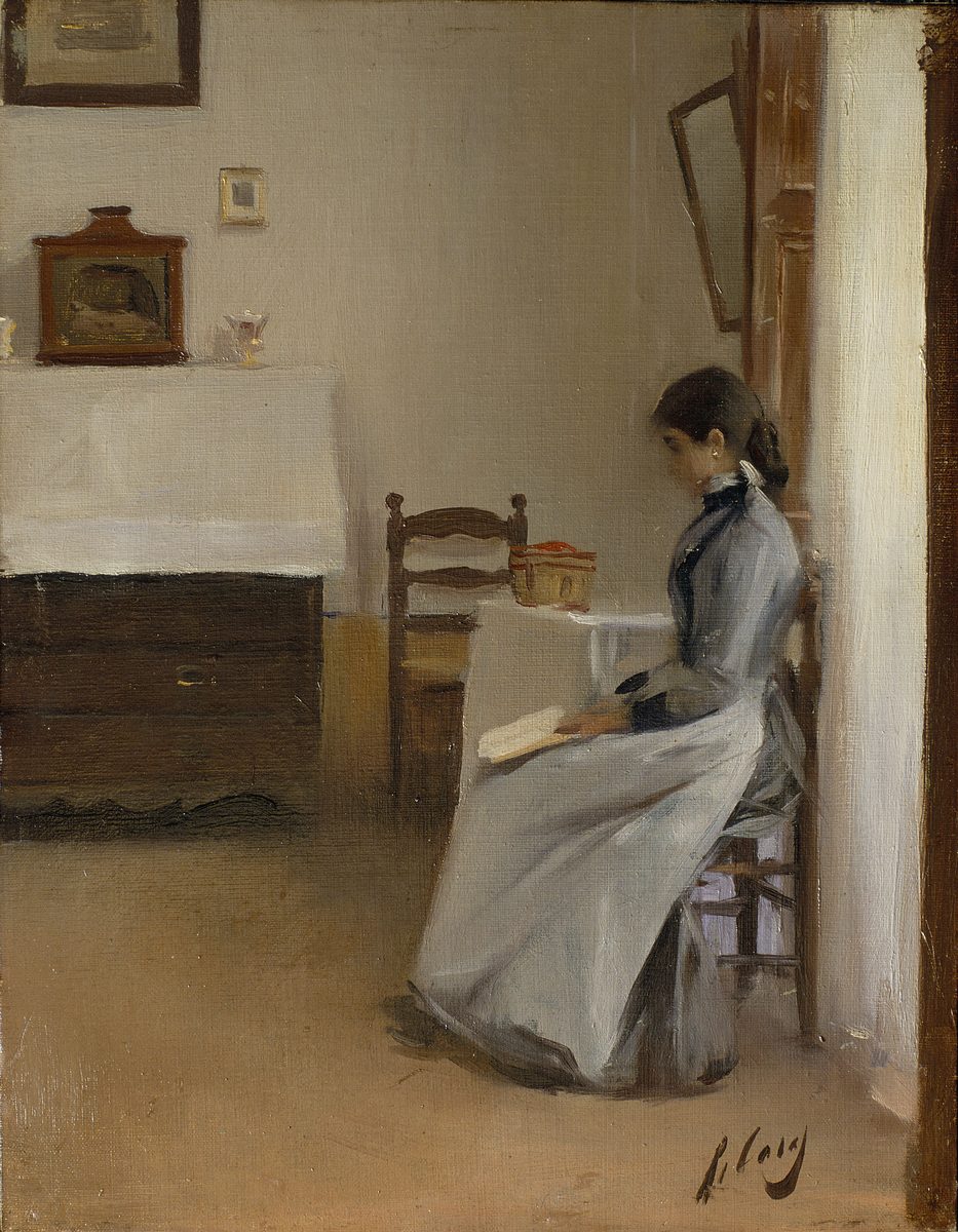 La lectora (Pintura), oli de Ramon Casas, 1890 (Museu Nacional d'Art de Catalunya)